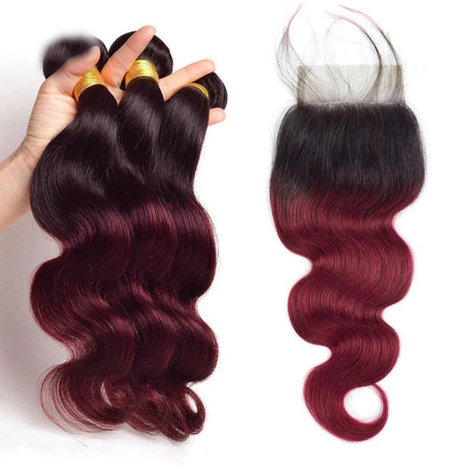 15A 1B 99J# Body Wave Bundles with Closure/Frontal Deal